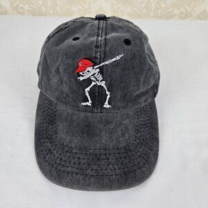 Sol Premium Dad Hat Dabbing Skeleton Gray Embroidered Adjustable Back Unisex